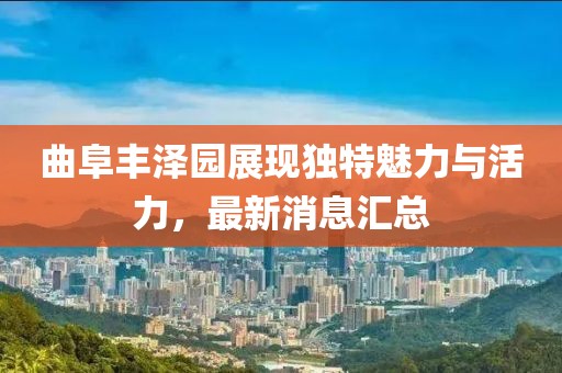 曲阜丰泽园展现独特魅力与活力，最新消息汇总