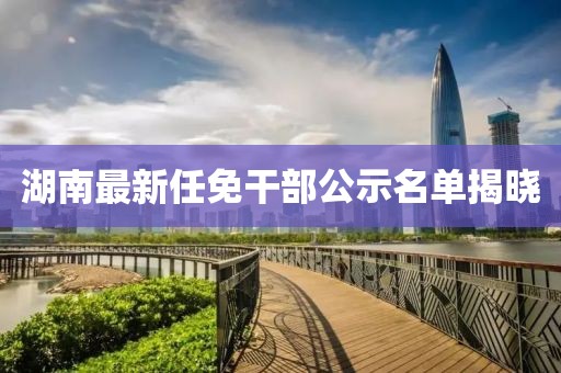 湖南最新任免干部公示名单揭晓