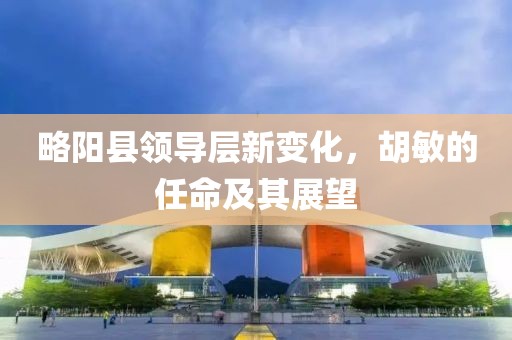 略阳县领导层新变化，胡敏的任命及其展望