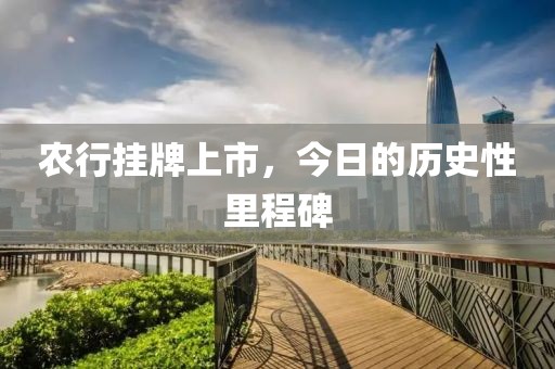 农行挂牌上市，今日的历史性里程碑