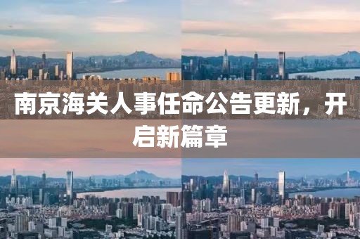 南京海关人事任命公告更新，开启新篇章