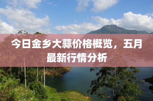 今日金乡大蒜价格概览，五月最新行情分析