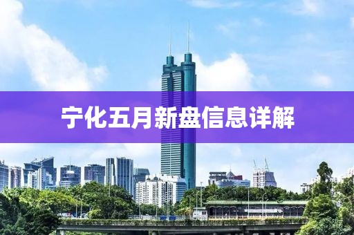 宁化五月新盘信息详解