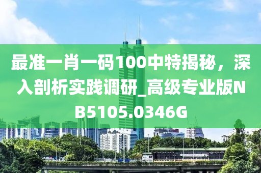 最准一肖一码100中特揭秘，深入剖析实践调研_高级专业版NB5105.0346G