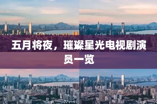 五月将夜，璀璨星光电视剧演员一览