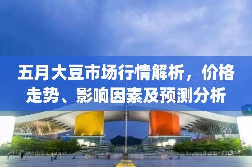 五月大豆市场行情解析，价格走势、影响因素及预测分析
