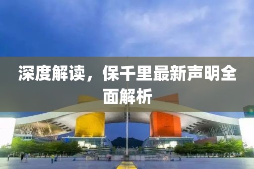 深度解读，保千里最新声明全面解析