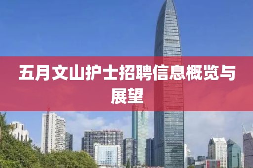 五月文山护士招聘信息概览与展望