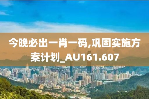 今晚必出一肖一码,巩固实施方案计划_AU161.607