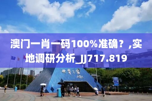澳门一肖一码100%准确？,实地调研分析_JJ717.819