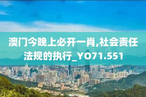 澳门今晚上必开一肖,社会责任法规的执行_YO71.551