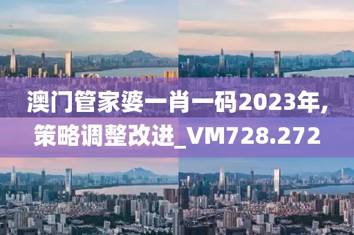 澳门管家婆一肖一码2023年,策略调整改进_VM728.272