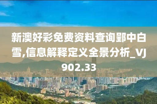 新澳好彩免费资料查询郢中白雪,信息解释定义全景分析_VJ902.33