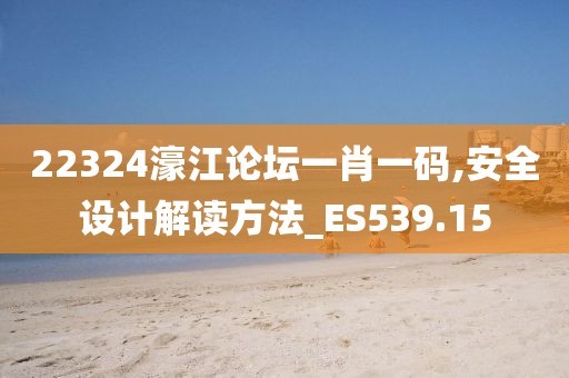 22324濠江论坛一肖一码,安全设计解读方法_ES539.15