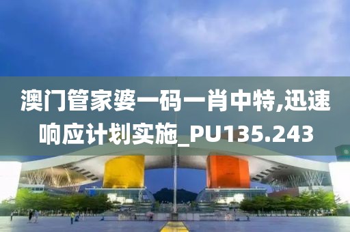 澳门管家婆一码一肖中特,迅速响应计划实施_PU135.243