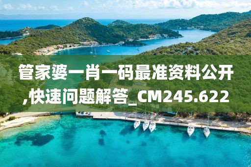 管家婆一肖一码最准资料公开,快速问题解答_CM245.622