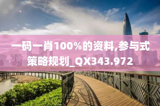 一码一肖100%的资料,参与式策略规划_QX343.972