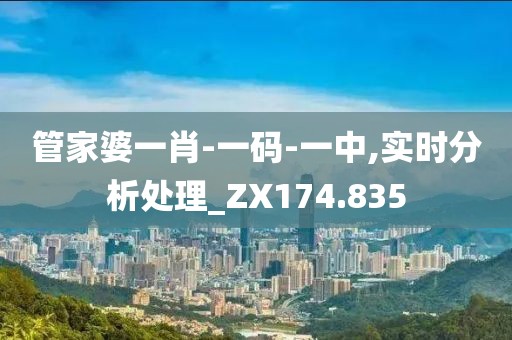 管家婆一肖-一码-一中,实时分析处理_ZX174.835