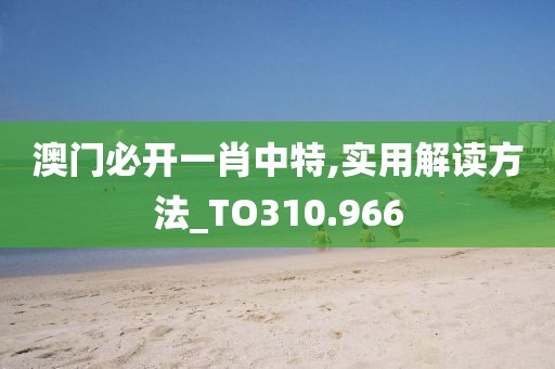 澳门必开一肖中特,实用解读方法_TO310.966