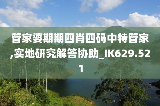 管家婆期期四肖四码中特管家,实地研究解答协助_IK629.521