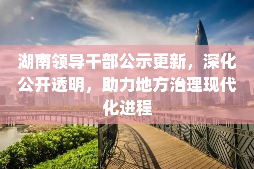 湖南领导干部公示更新，深化公开透明，助力地方治理现代化进程