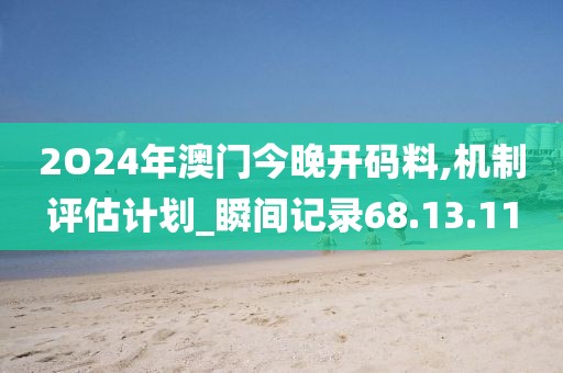 2O24年澳门今晚开码料,机制评估计划_瞬间记录68.13.11