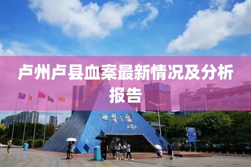 卢州卢县血案最新情况及分析报告
