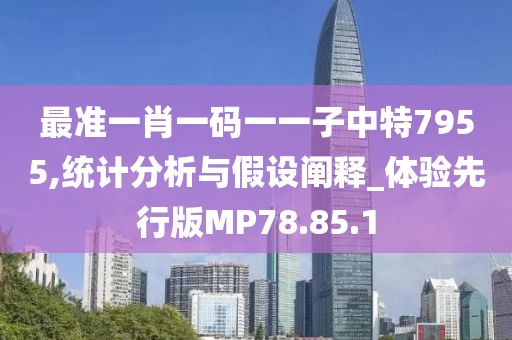 最准一肖一码一一子中特7955,统计分析与假设阐释_体验先行版MP78.85.1