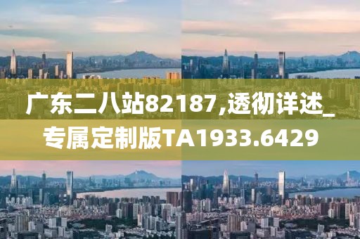 广东二八站82187,透彻详述_专属定制版TA1933.6429