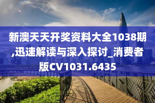 新澳天天开奖资料大全1038期,迅速解读与深入探讨_消费者版CV1031.6435