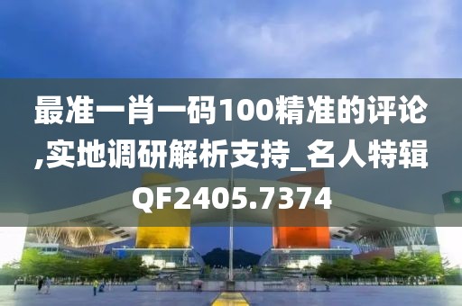 最准一肖一码100精准的评论,实地调研解析支持_名人特辑QF2405.7374