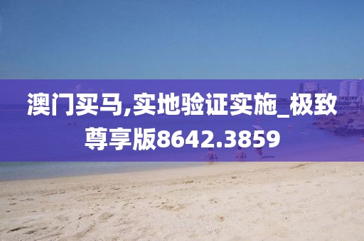 澳门买马,实地验证实施_极致尊享版8642.3859