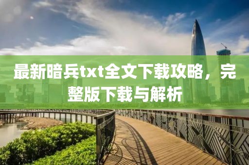 最新暗兵txt全文下载攻略，完整版下载与解析