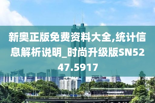 新奥正版免费资料大全,统计信息解析说明_时尚升级版SN5247.5917