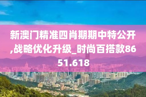 新澳门精准四肖期期中特公开,战略优化升级_时尚百搭款8651.618