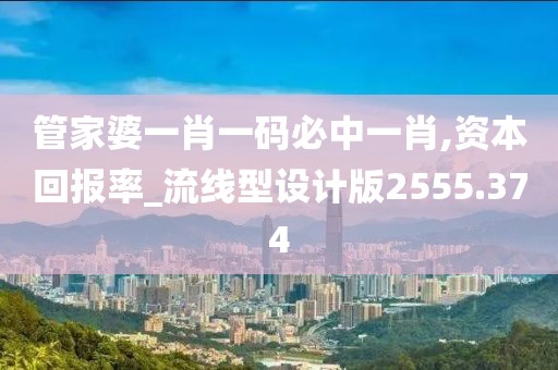 管家婆一肖一码必中一肖,资本回报率_流线型设计版2555.374