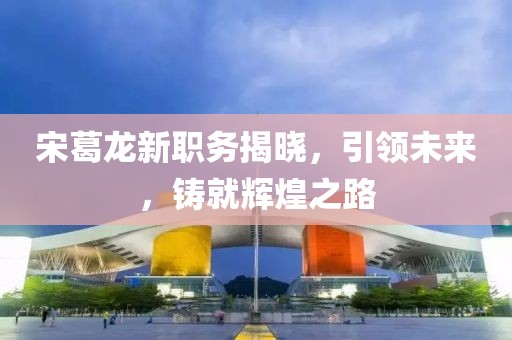 宋葛龙新职务揭晓，引领未来，铸就辉煌之路