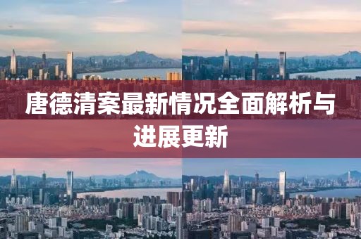 唐德清案最新情况全面解析与进展更新