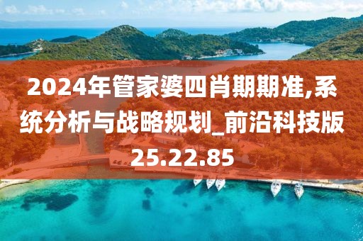 2024年管家婆四肖期期准,系统分析与战略规划_前沿科技版25.22.85