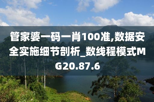 管家婆一码一肖100准,数据安全实施细节剖析_数线程模式MG20.87.6