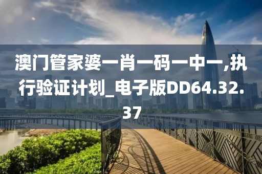澳门管家婆一肖一码一中一,执行验证计划_电子版DD64.32.37