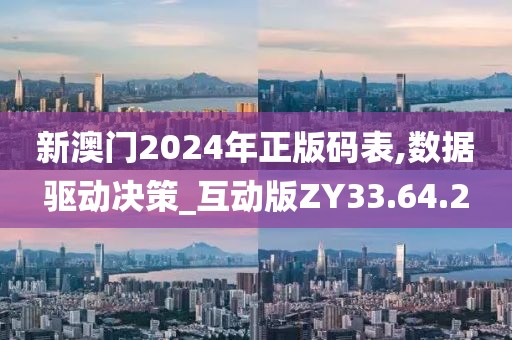 新澳门2024年正版码表,数据驱动决策_互动版ZY33.64.2