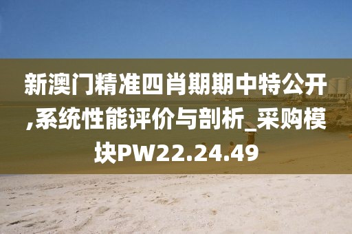 新澳门精准四肖期期中特公开,系统性能评价与剖析_采购模块PW22.24.49