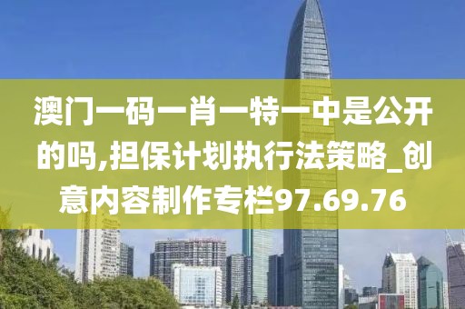 澳门一码一肖一特一中是公开的吗,担保计划执行法策略_创意内容制作专栏97.69.76