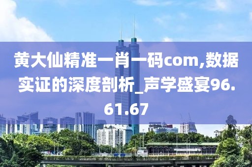 黄大仙精准一肖一码com,数据实证的深度剖析_声学盛宴96.61.67
