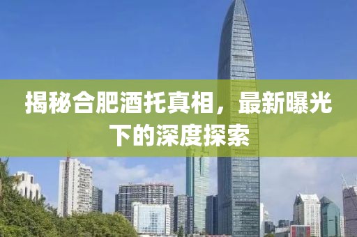 揭秘合肥酒托真相，最新曝光下的深度探索