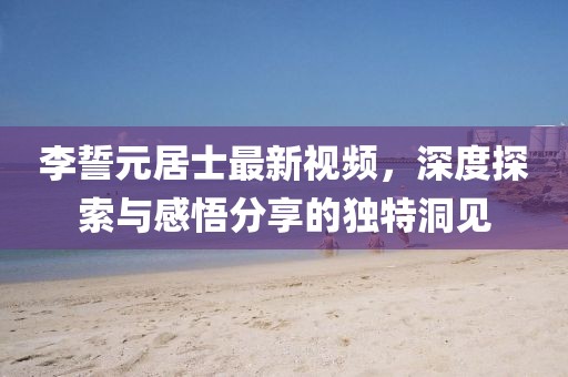 李誓元居士最新视频，深度探索与感悟分享的独特洞见
